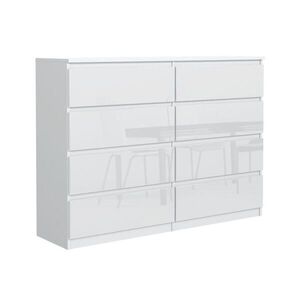 RAUMHIRSCH FURNITURE KOMODA bílá, lesklá 120/102/39 obraz