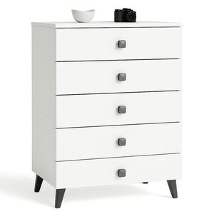 RAUMHIRSCH FURNITURE KOMODA Bílá, černá 89/60/37 obraz