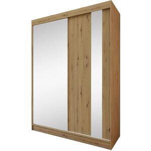 Beautysofa SKŘÍŇ s posuvnými dveřmi Gaja 160/216/61, dub Artisan se zrcadlem obraz