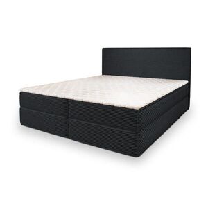 MASSENO AMERICKÁ POSTEL PELLIO 180x200 cm, s matrací a úložným prostorem, černá obraz