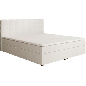 Beautysofa ČALOUNĚNÁ postel Topiq I 184/203/103, tmavě béžová, bouclé látka obraz
