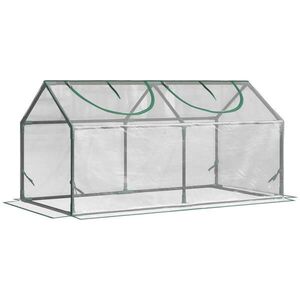 Outsunny FOLIOVÝ SKLENÍK s oknem Plastový skleník na rajčata 120 x 60 x 60 cm obraz