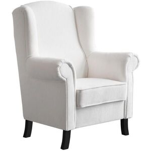 Beautysofa KŘESLO UŠÁK Leonardo béžové, bouclé látka obraz