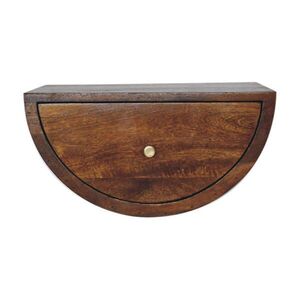 Artisan Furniture NOČNÍ SKŘÍŇKA Masivní dubový vzhled, 1 zásuvka a otevřená police, béžová obraz