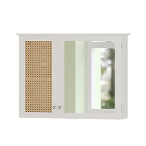 Vicco KOUPELNOVÁ ZRCADLOVÁ SKŘÍŇKA Rosario Bílá 68 x 49 cm se 2 dvířky obraz