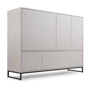 Beautysofa KOMODA Giana s 5 dvířky, 160 cm, béžová písková obraz