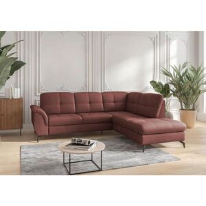 Sit & More ROHOVÁ SEDAČKA, kůže, textil, červenohnědá obraz