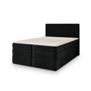 MASSENO POSTEL BOXSPRING FELBIO 140x200 cm, s matrací a úložným prostorem, černá obraz