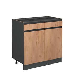 Vicco SPODNÍ SKŘÍŇKA KUCHYŇSKÉ LINKY R-Line Zlatý mocný dub 80 cm Tvar J, bez pracovní desky obraz