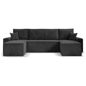 Beautysofa SEDACÍ SOUPRAVA Hektor U s funkcí spaní, tmavě šedá obraz
