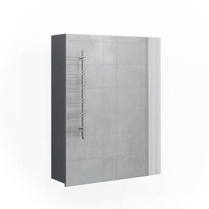 Vicco KOUPELNOVÁ ZRCADLOVÁ SKŘÍŇKA Fredd Antracitový vysoký lesk 60 x 77 cm obraz