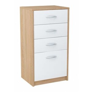 Home Collective KOMODA se 4 zásuvkami v barvě sonoma white obraz