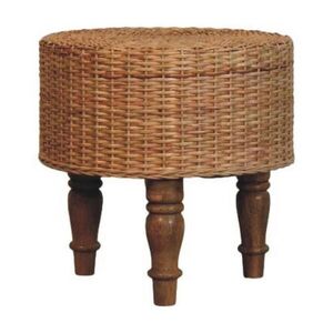 Artisan Furniture LAVIČKA čalouněná bouclé kůží, nohy v severském stylu, béžová a hnědá obraz