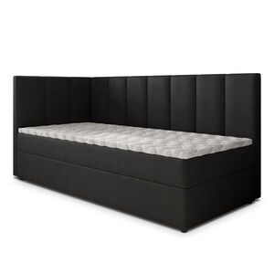MASSENO AMERICKÁ POSTEL BEVE 90x200 cm, s matrací a úložným prostorem, černá obraz