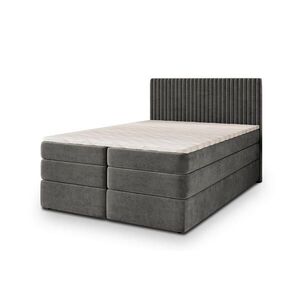 MASSENO POSTEL BOXSPRING FELBIO 160x200 cm, s matrací a úložným prostorem, šedá obraz