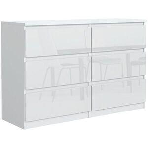RAUMHIRSCH FURNITURE KOMODA bílá, lesklá 139/79/39 obraz
