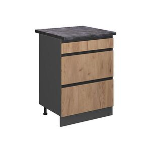 Vicco SPODNÍ SKŘÍŇKA KUCHYŇSKÉ LINKY R-Line Zlatý mocný dub 60 cm se zásuvkami, PD Antracit obraz
