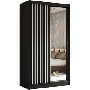 Beautysofa SKŘÍŇ s posuvnými dveřmi Helix 120/216/61 černá + bílá obraz