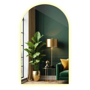TULUP ZRCADLO Asymetrické 100x60 cm LED 3000K teplé světlo obraz