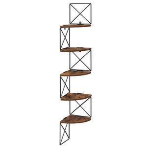 Boxxx REGÁL, hnědá, černá, železo, recyklované dřevo, 20/127, 5/20 cm obraz