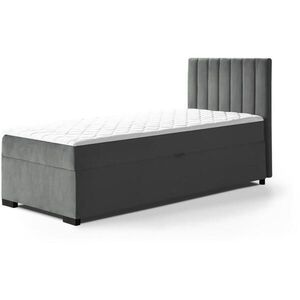 Beautysofa ČALOUNĚNÁ postel Eric 104/207/105, tmavě šedá obraz