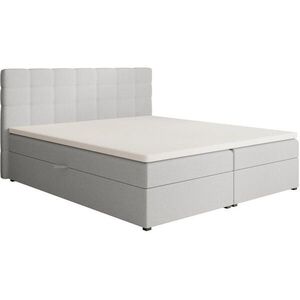 Beautysofa ČALOUNĚNÁ postel Topiq I 184/203/103, světle šedá, bouclé látka obraz