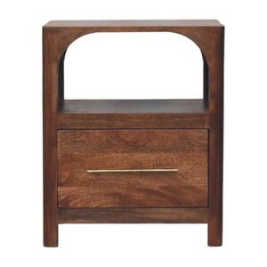Artisan Furniture SIDEBOARD povrchová úprava kaštan, 3 zásuvky, 1 velká police, hnědá a zlatá obraz