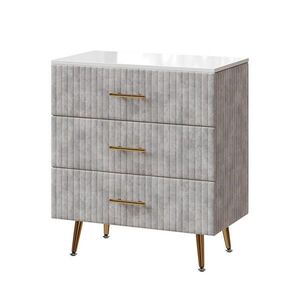Vicco KOMODA Velia Šedá 70 x 78.5 cm se 3 zásuvkami obraz