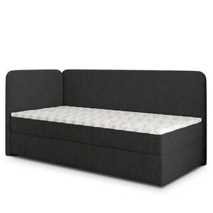 MASSENO AMERICKÁ POSTEL GINA 100x200 cm, s matrací a úložným prostorem, černá obraz