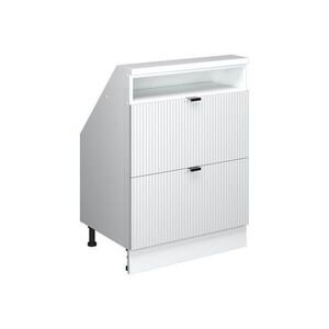 Vicco ŠIKMÁ SKŘÍŇ Rion Bílé zvlnění 60 x 81.6 cm se 2 zásuvkami obraz