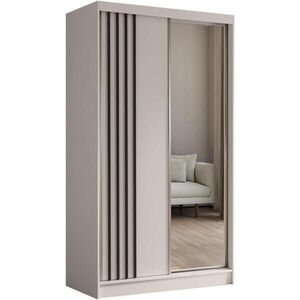 Beautysofa SKŘÍŇ s posuvnými dveřmi Nela II 120/216/61 kašmír + černá se zásuvkami obraz