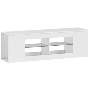 HOMCOM TV SKŘÍŇ Lowboard 140 cm dlouhá pro televizory do 65 palců Bílá obraz