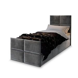 MASSENO AMERICKÁ POSTEL ARIEL 90x200 cm, s matrací a úložným prostorem, šedá obraz