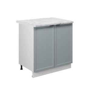 Vicco SPODNÍ SKŘÍŇKA KUCHYŇSKÉ LINKY Fame-Line, Světle modrošedá/Bílá, 80 cm pracovná doska Mramor obraz