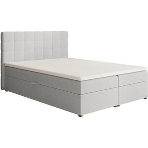 Beautysofa ČALOUNĚNÁ postel Topiq I 144/203/103, světle šedá, bouclé látka obraz