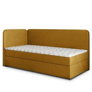 MASSENO AMERICKÁ POSTEL GINA 90x200 cm, s matrací a úložným prostorem, žlutá obraz