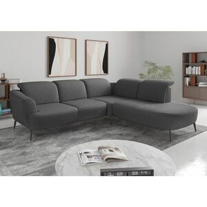 Sit & More ROHOVÁ SEDAČKA, textil, tmavě šedá obraz