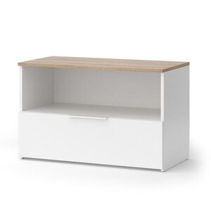 Vicco KREDENC Wido Bílá/Sonoma 80 x 50 cm s 1 uzavřenou přihrádkou obraz