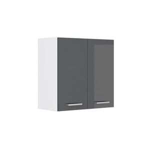 Vicco UNIVERZÁLNÍ NÁSTĚNNÁ SKŘÍŇKA R-Line Antracitový vysoký lesk 60 x 60 cm s dvířky obraz