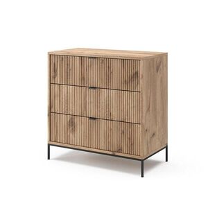 Vicco KOMODA Eliza, Dub Viking, 80 x 81.2 cm se 3 zásuvkami obraz
