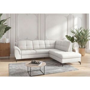 Sit & More ROHOVÁ SEDAČKA, textil, kůže, bílá obraz
