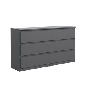 RAUMHIRSCH FURNITURE KOMODA antracitová 139/79/39 obraz