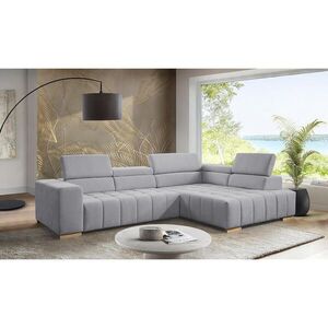 MID.YOU ROHOVÁ SEDAČKA, textil, šedá obraz
