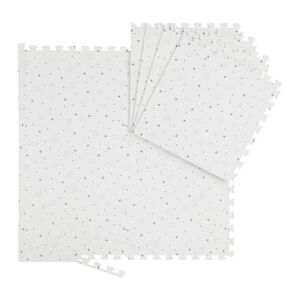 Relaxdays PODLOŽKA Bílá Šedá 8dílná-sada puzzle EVA pěna obraz