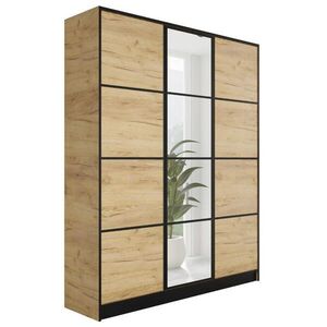 Kier Furniture ŠATNÍ SKŘÍŇ EDEN 3D v2 - 156, 4x205x39 cm - Dub Craft obraz