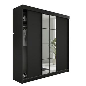 Kier Furniture POSUVNÁ ŠATNÍ SKŘÍŇ LAMARO 200x205x59cm Černá obraz