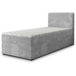MASSENO AMERICKÁ POSTEL PISA 80x200 cm, s matrací a úložným prostorem, světle šedá obraz