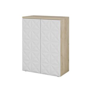 Vicco STŘEDNÍ SKŘÍŇKA Edge Bílá 60 x 79.5 cm se 2 dvířky a 3 přihrádkami obraz