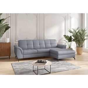 Sit & More ROHOVÁ SEDAČKA, kůže, textil, šedomodrá obraz