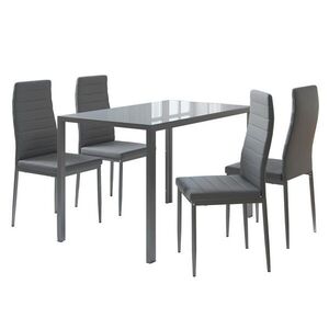Vicco JÍDELNÍ STŮL SESTAVA Grand Šedá 120 x 75 cm Sada 4 kusů obraz